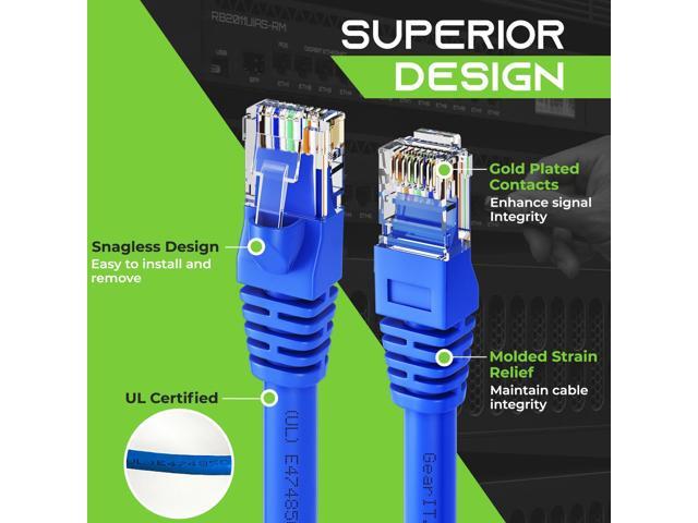 GearIT Cat 6 Ethernet Cable 0.5 ft 6-Inch (24-Pack) - Cat6 Patch Cable, Cat 6 Patch Cable, Cat6 Cable, Cat 6 Cable, Cat6 Ethernet Cable, Network...