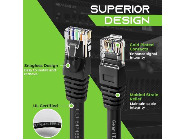 GearIT Cat 6 Ethernet Cable 3 ft (24-Pack) - Cat6 Patch Cable, Cat 6 Patch Cable, Cat6 Cable, Cat 6 Cable, Cat6 Ethernet Cable, Network Cable,...