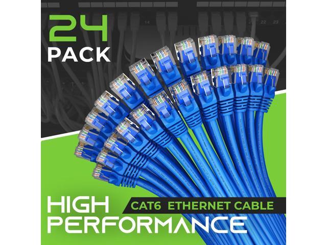 GearIT Cat 6 Ethernet Cable 0.5 ft 6-Inch (24-Pack) - Cat6 Patch Cable, Cat 6 Patch Cable, Cat6 Cable, Cat 6 Cable, Cat6 Ethernet Cable, Network...
