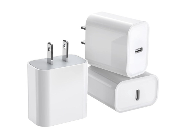 3Pack iPhone 17/16/15 Charge Block,USB C Charger,i Phone Charger Adapter Quick Fast Charger Plug 20W Power Delivery Type C Fast Charging Block for...