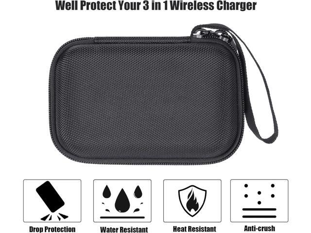 Aenllosi Hard Carrying Case Replacement for UCOMX Nano 3 in 1 Foldable Wireless Charging Station (Black,Case Only)