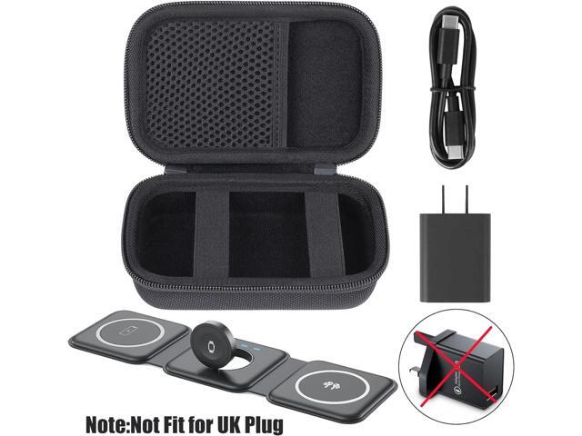 Aenllosi Hard Carrying Case Replacement for UCOMX Nano 3 in 1 Foldable Wireless Charging Station (Black,Case Only)