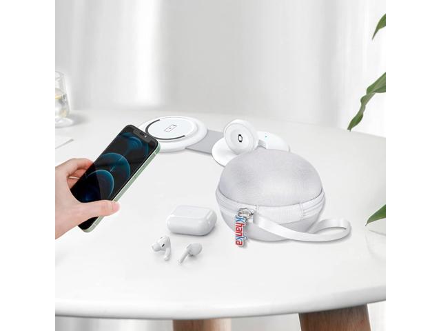 Khanka Hard Travel Case Replacement for UCOMX Nano Magnetic 2 in 1 Wireless Charger, Wireless Folding Charging Station, Case Only (White)