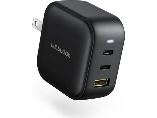 LULULOOK 65/66W USB C Charger, Type C PPS PD Fast Gan Charger Multiport USB C Power Adapter for MacBook Pro/Air, iPad Pro, iPhone Samsung Galaxy...
