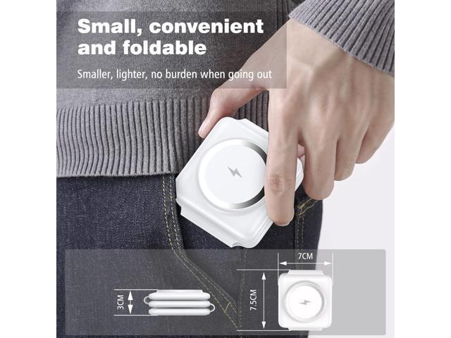 Charging Station for Apple Multiple Devices - 3 in 1 Foldable Magnetic Wireless Charger Dock - Travel Charging Pad for iPhone 15 14 13 12 Pro Max...