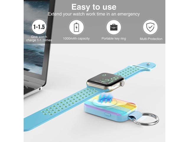 i. VALUX Portable Charger for Apple Watch Series 8, Wireless iwatch Charger 1000mAh Key Chain Power Bank, Cute Smartwatch Charging Dock for Apple...