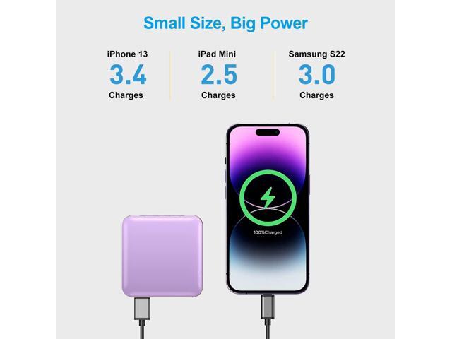 Portable Charger 12000mAh with Built-in Cables,22.5W Fast Charging Power Bank,USB C Input/Output,Smart LED Display,Compact External Battery for...