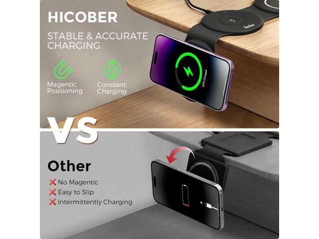 3 in 1 Charging Station for Apple Multiple Devices, Foldable Travel Wireless Charger 18W for iPhone 15 14 13 Pro Max Plus &Apple Watch Series/Airpods