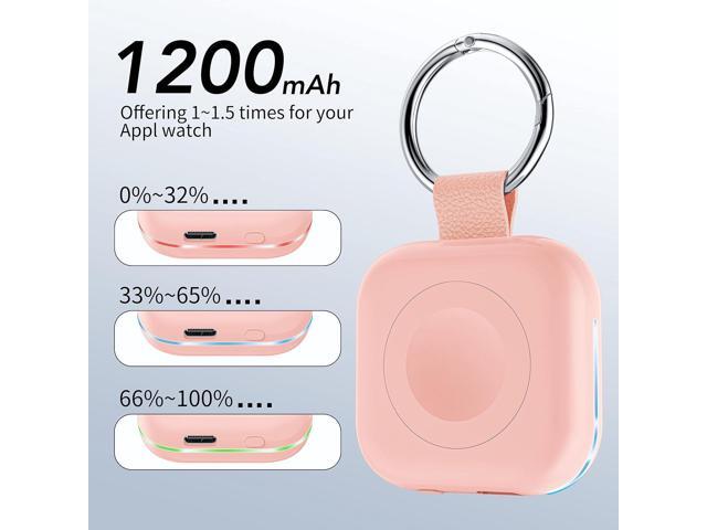 HUOTO Portable Wireless Charger for Apple Watch Accessories,for Apple Watch Series 9/8/UItra 2/UItra/7/6/5/4/3/2/SE,Compact Magnetic iWatch Charger...