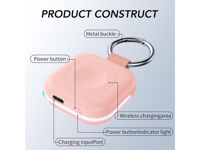 HUOTO Portable Wireless Charger for Apple Watch Accessories,for Apple Watch Series 9/8/UItra 2/UItra/7/6/5/4/3/2/SE,Compact Magnetic iWatch Charger...
