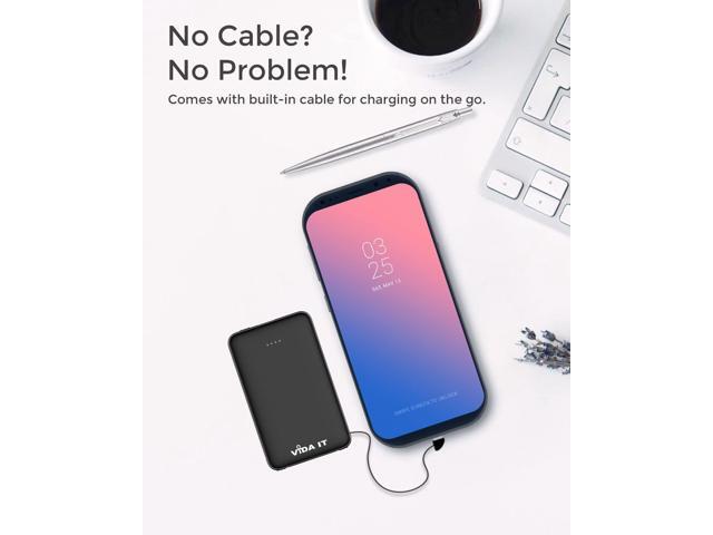 Vida IT Compact Power Bank Portable Charger for Samsung Galaxy S22 S21 S10 S7 Edge Motorola LG Google Pixel Android Cell Phone USB-C External...
