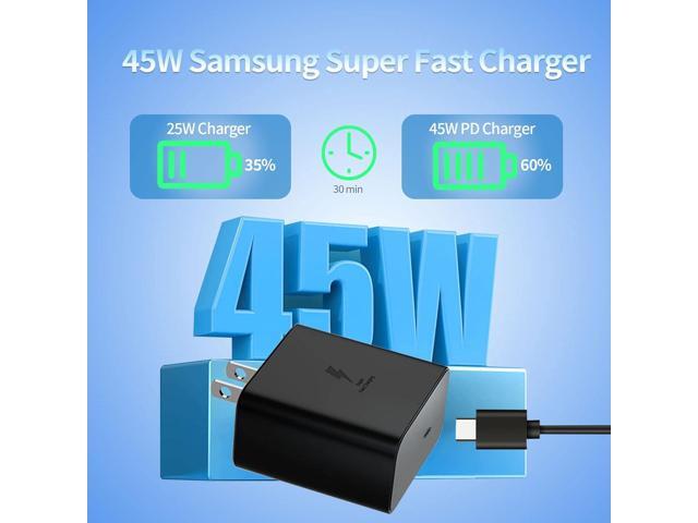 2Pack 45W USB C Super Fast Charger, Android Phone Wall Charger Fast Charging with 6.6FT USB Type C Cable for Samsung Galaxy S24 S23 Ultra/S23+/S22...