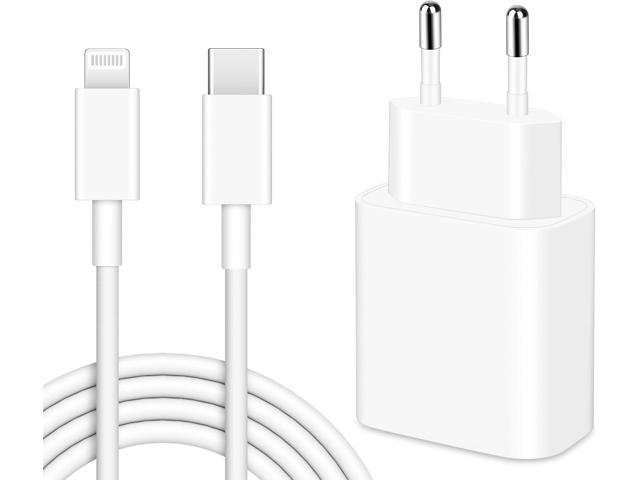 European Travel Plug Adapter, 20W iPhone Fast Charger USB C Wall Charger Block Plug with 10FT Charging Cable for iPhone 14/13/12/11 Pro...