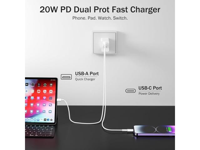 [3 Pack] USB C Wall Charger, Type C Charger Block, 20W USB C Charger Block, Fast Charging Blocks Plug for iPhone 15/14/14 Pro, Type C Charging...