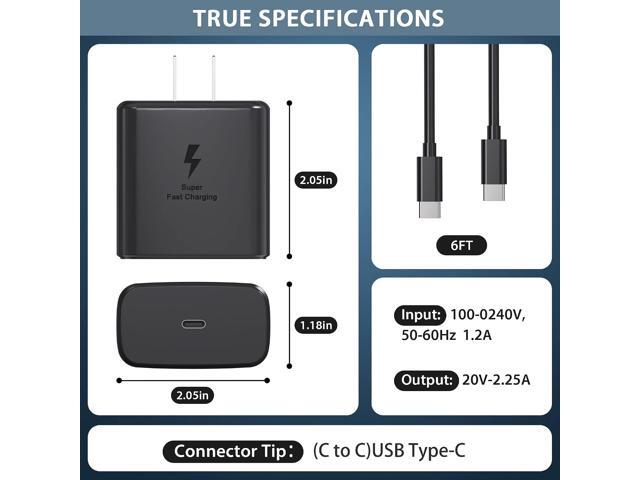 2024 New 45W Samsung Charger Type C Super Fast Charging USB C Android Charger for Samsung Galaxy S24 Ultra/S24/S24+/S23 Ultra/S23/S23+/S22...