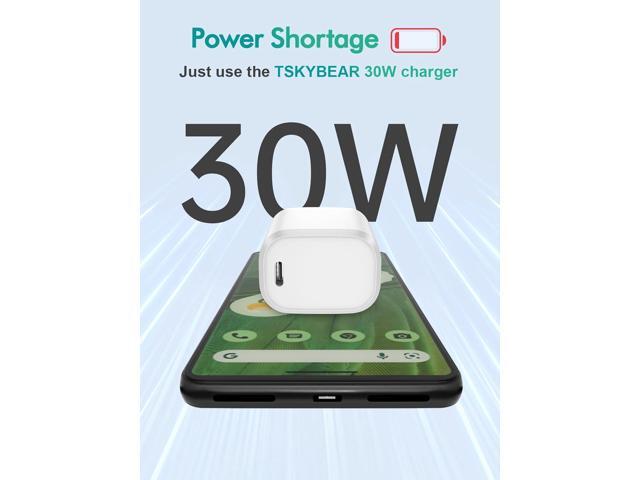 30W USB C Super Fast Charger - for Google Pixel 8/8 Pro/7/7 Pro/6,Samsung Galaxy S21/S22,Note 20,iPad Pro 12.9/11 inch,MacBook Air(6 FT Cable)