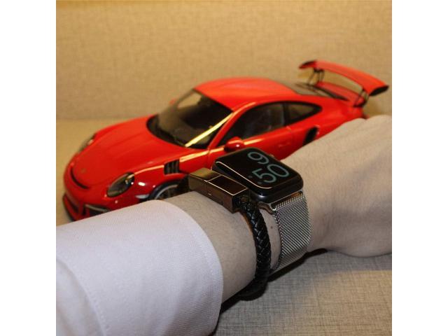 Leather Bracelet Charger USB Charging Cable Braided Cords USB Portable Travel Charger for Mens Womens Compatible with iPhone 14/13/12/11 pro XS MAX...