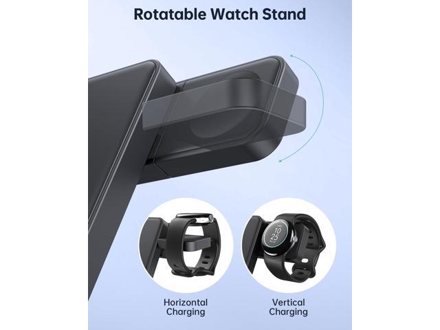 3 in 1 Foldable Wireless Charging Station for Google Pixel Watch 1, Pixel Buds Pro and Google Phones Fold/8 Pro/8/7 Pro/7a/7/6 Pro/6/5/4/3/XL,...