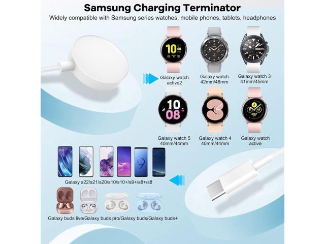 25W USB C Charger, 2 in 1 Watch Charger Compatible for Samsung Galaxy Watch 7/6/6 Classic/5 Pro/5/4/3/Active2/1 and Galaxy S24 Ultra/S23/22/21...