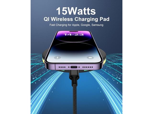 2Pack 15w Phone Wireless Charging Pad for Google Pixel 8 8 Pro 7 pro 7a 7 6 pro, QI Wireless Charger Station Cargador Inalambrico for Android...