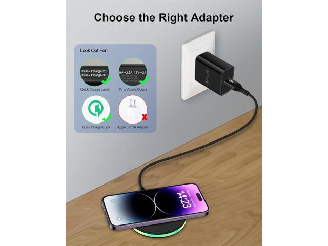 2Pack 15w Phone Wireless Charging Pad for Google Pixel 8 8 Pro 7 pro 7a 7 6 pro, QI Wireless Charger Station Cargador Inalambrico for Android...