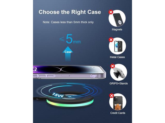 2Pack 15w Phone Wireless Charging Pad for Google Pixel 8 8 Pro 7 pro 7a 7 6 pro, QI Wireless Charger Station Cargador Inalambrico for Android...