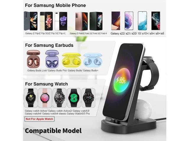 Charging Station for Multiple Devices,3 in 1 Fast Charging Stand USB-C Charger for Galaxy Watch 5/5 Pro/4/3/Active,Galaxy...