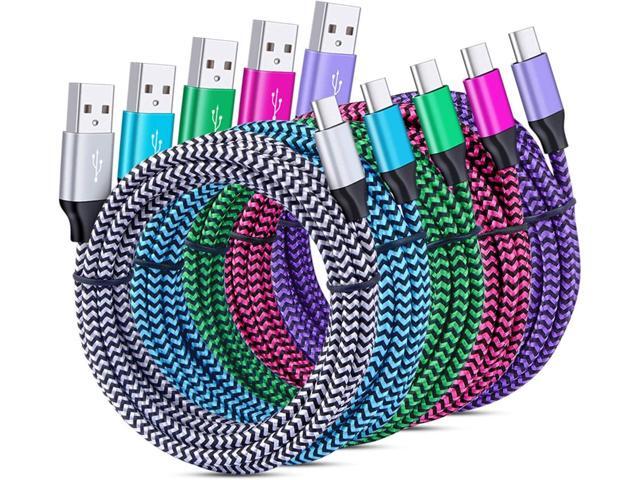 C Charger Cable Fast Charging 5Pack 6Ft Type USB C Cords Phone Charger for Android Samsung Galaxy S21 S20 Ultra S10E S10 S8 S9 Plus Note 20 10 9 8...