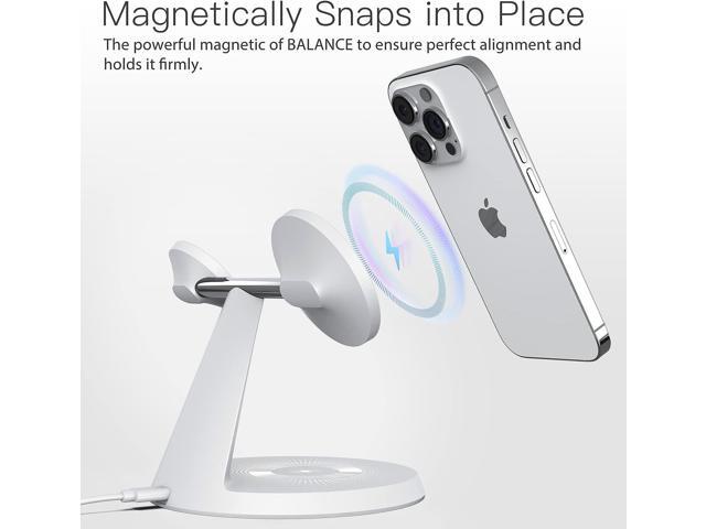 3 in 1 Charging Station for Apple Devices,Mag-Safe Charger Stand Fast Charging,Wireless Charger for iPhone 15/14/13/12 Series,Apple Watch Series...