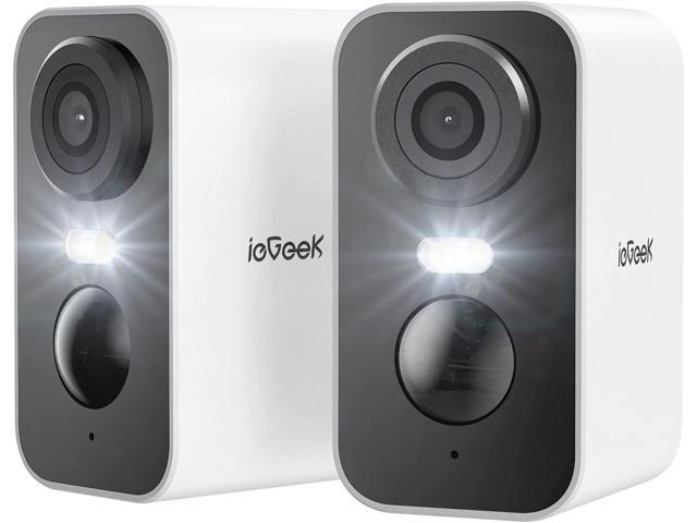 ieGeek Security Cameras Wireless Outdoor 2-Pack, 2K WiFi Surveillance Camera for Home Security, Battery Powered Security Cameras with Siren &...