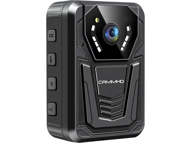 CAMMHD F6-64GB 4K Body Camera, 3400mAh Battery Work 12-14Hours,Waterproof IP 68 Body Cameras with Audio and Video Recording H.265 Video Code Police...