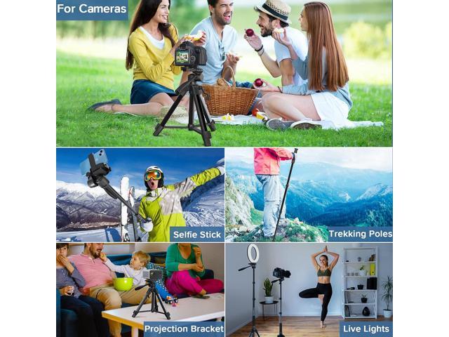 Camera Tripod 69 Inch, Patented 3-Way Swivel Portable Phone Tripod Professional Aluminum Alloy Travel Phone Camera Stand Monopod for Canon Nikon...