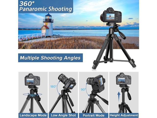 Camera Tripod 69 Inch, Patented 3-Way Swivel Portable Phone Tripod Professional Aluminum Alloy Travel Phone Camera Stand Monopod for Canon Nikon...