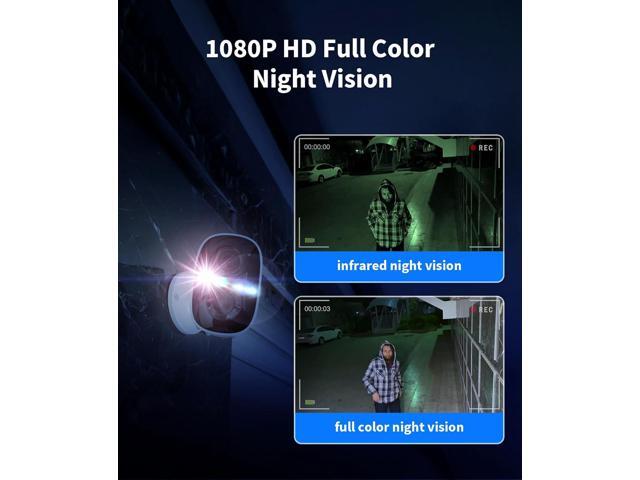 Wireless Security Camera - Outdoor WiFi Security Cameras w/Color Night Vision, AI/PIR Detection, 2-Way Talk, Cloud/SD, Weatherproof, Battery...