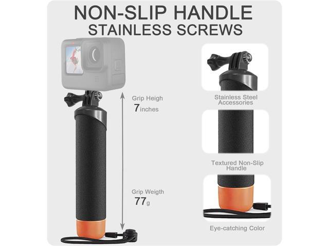 FitStill Waterproof Monopod Floating Hand Grip for Go Pro Hero 13/12/11/10/9/8/7/6/5/4/3 Session DJI Osmo and Other Action 5 Pro/4/3 Action Camera...