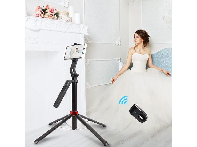 71' Tall Selfie Stick Tripod with Remote, Upgrade Aluminum Alloy Quadripod, Extendable Anti-Shake Selfie Stick with Balance Handle 1/4 Screw,...