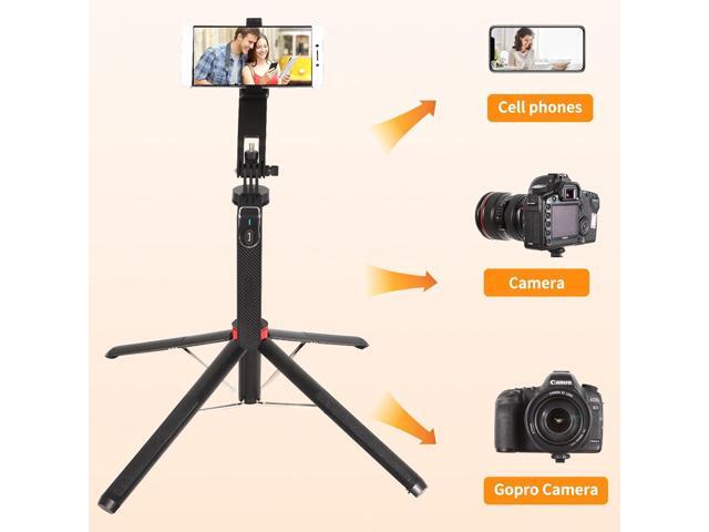 71' Tall Selfie Stick Tripod with Remote, Upgrade Aluminum Alloy Quadripod, Extendable Anti-Shake Selfie Stick with Balance Handle 1/4 Screw,...