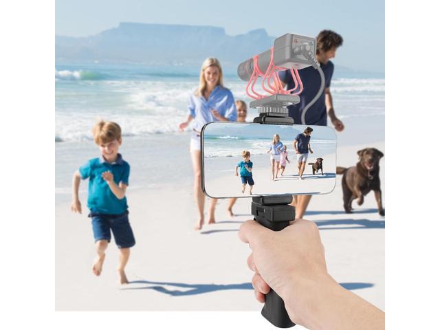 Universal Ergonomic Anti-Falling Cell Phone Smartphone Hand Grip Stabilizer w/Safety Strap, Portable Selfie Stick Handheld Vlogging Holder Mount...