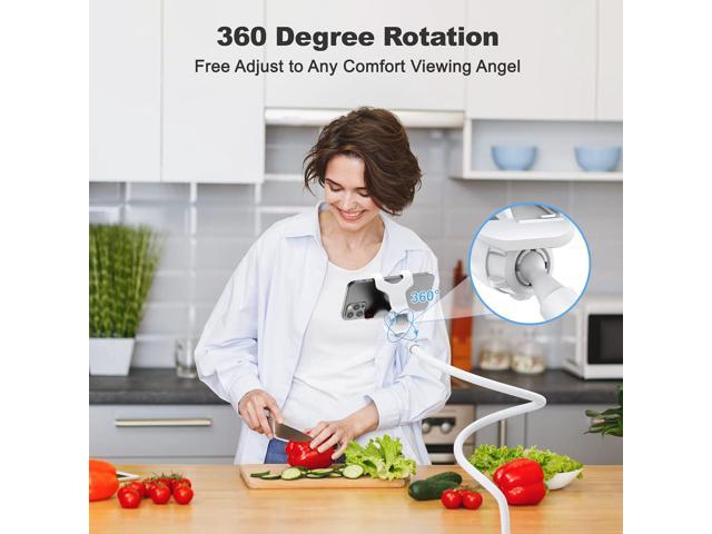 Gooseneck Cell Phone Holder, Universal 360 Flexible Phone Stand Lazy Bracket Mount Long Arms Clamp for Phone 13 Pro Xs Max XR X 8 7 6 6s Plus and...