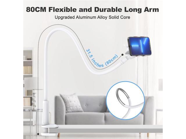Gooseneck Cell Phone Holder, Universal 360 Flexible Phone Stand Lazy Bracket Mount Long Arms Clamp for Phone 13 Pro Xs Max XR X 8 7 6 6s Plus and...