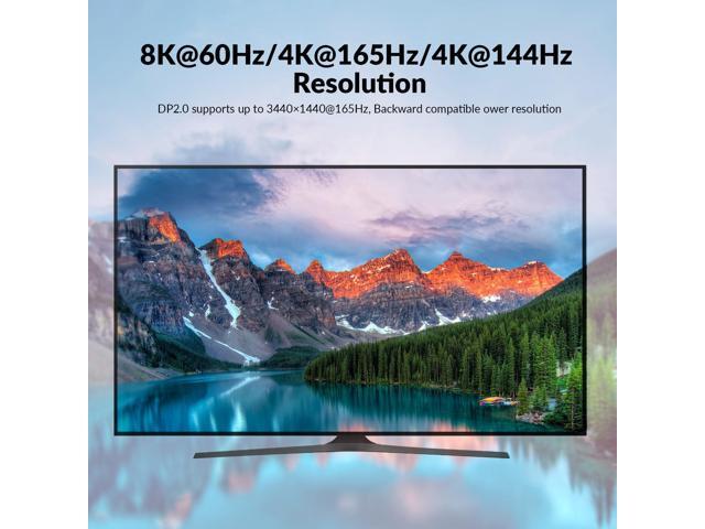 AV Access KVM Switch 2 Computers 2 Monitors DisplayPort 8K@60Hz 4K@165hz/144hz, DP KVM Switch Dual Monitors with USB 3.0 Ports, Audio Out, IR...