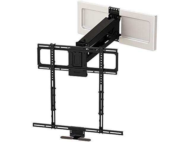 MantelMount MM540 - Above Fireplace Pull Down TV Mount for 40 to 80 Screen TVs to 90 lbs, with Patented auto-straightening, Adjustable Stops, Heat...