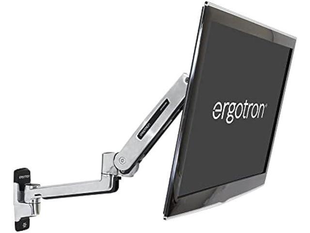 Ergotron LX Sit-Stand Single Monitor Arm, VESA Wall Mount for Monitors Up to 42 Inches, 7 to 25 lbs Polished Aluminum