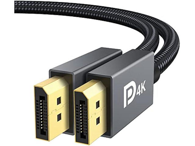 IVANKY DisplayPort 1.2 Cable [6.6ft, 2-Pack], 4K DisplayPort to DisplayPort Cable Nylon Braided, High Speed DP Cable, Supports 2K@165Hz and...