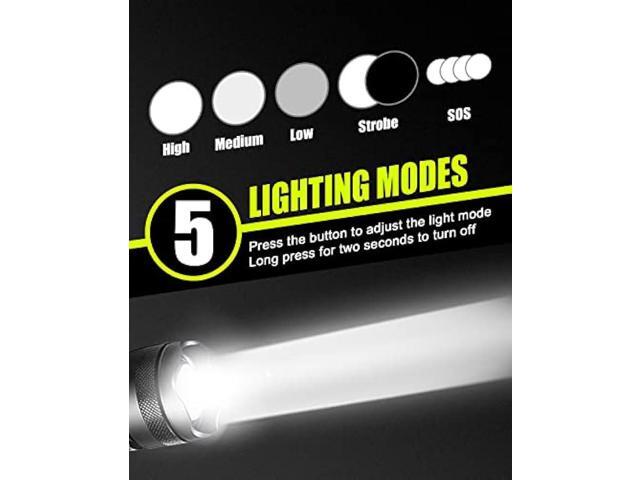 Victoper LED Flashlights, High Powered 10000 Lumens Super Bright Tactical Flashlight, Rechargeable, 5 Modes Zoomable Waterproof Flash Lights for...