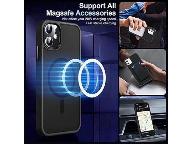 MOCCA Strong Magnetic for iPhone 12 Case/iPhone 12 Pro Case, [Compatible with Magsafe][Mil-Grade Drop Protection] Slim Shockproof Translucent...