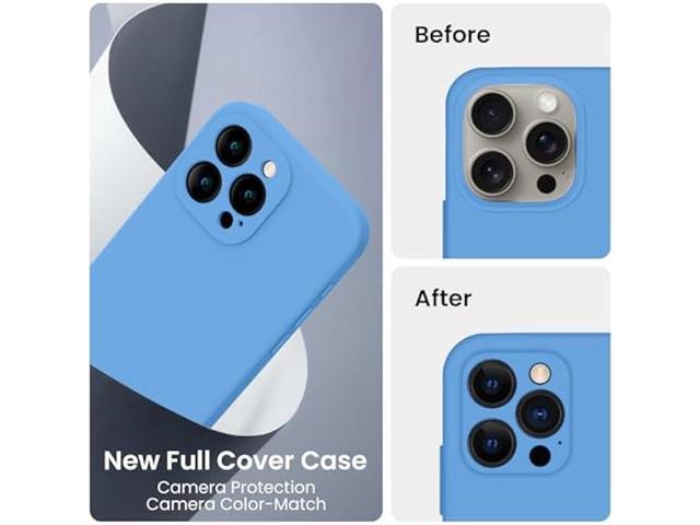 FireNova Designed for iPhone 15 Pro Case, Silicone Upgraded [Camera Protection] Phone Case with [2 Screen Protectors], Soft Anti-Scratch Microfiber...