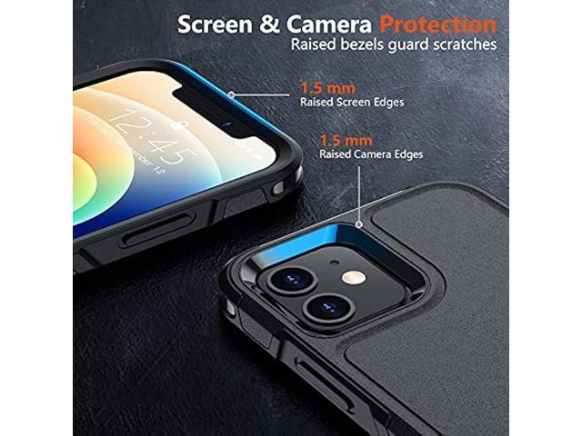 SPIDERCASE Designed for iPhone 12 Case/iPhone 12 Pro Case, [10 FT Military Grade Drop Protection] [with 2 pcs Tempered Glass Screen Protector]...