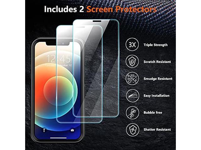 SPIDERCASE Designed for iPhone 12 Case/iPhone 12 Pro Case, [10 FT Military Grade Drop Protection] [with 2 pcs Tempered Glass Screen Protector]...