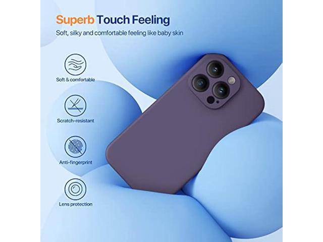 Miracase Designed for iPhone 14 Pro Max Phone Case with Screen Protector,[Upgraded Enhanced Camera Protection],Shockproof Liquid Silicone Case with...